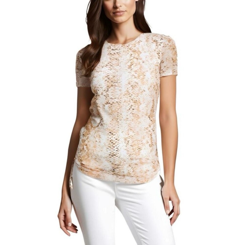 NWT Calvin Klein Beige Lace or snakeskin Top